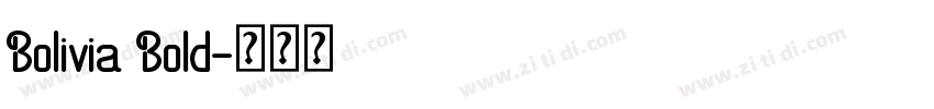 Bolivia Bold字体转换